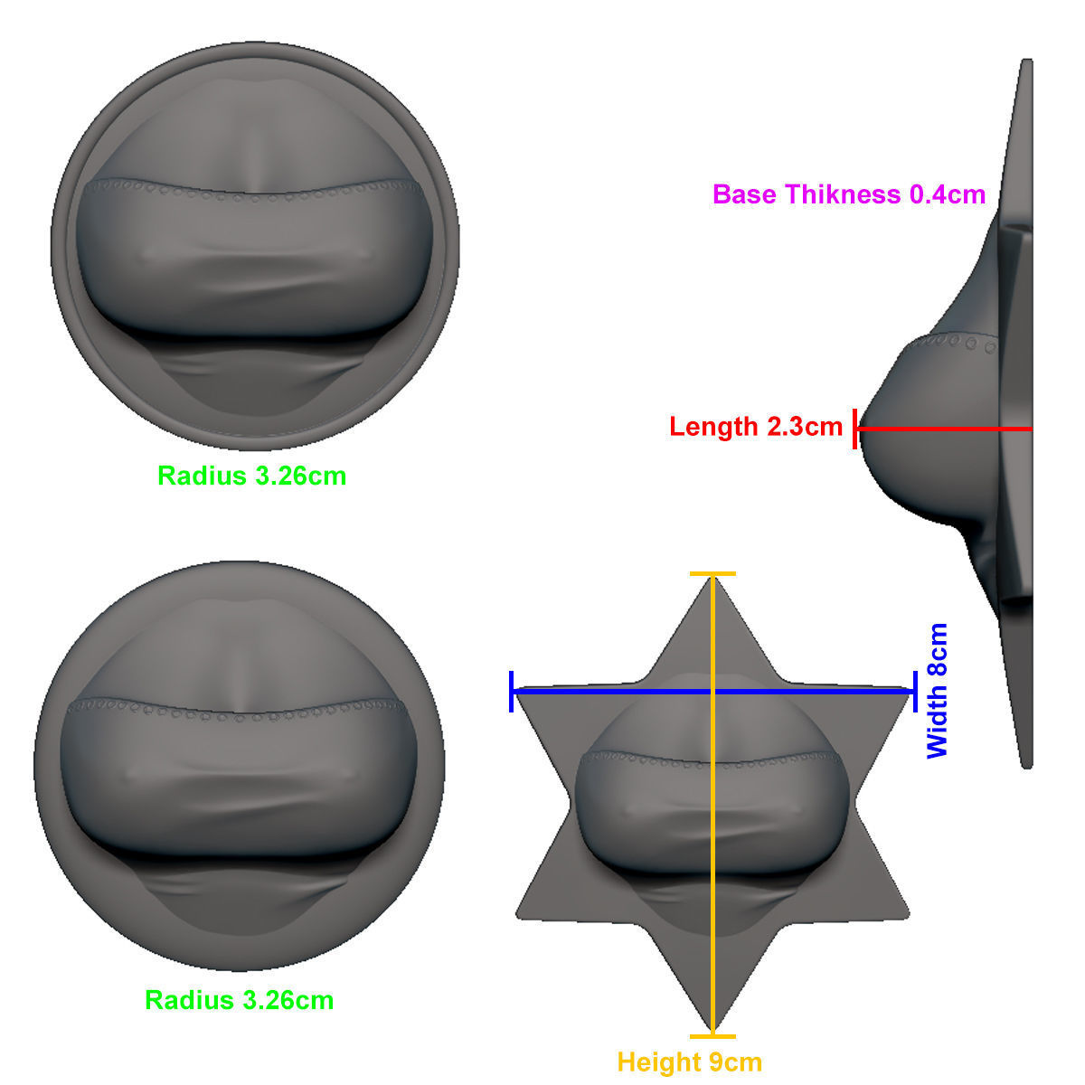 Cleavage Busty Tube Top Fridge Magnets set 3D print model_10