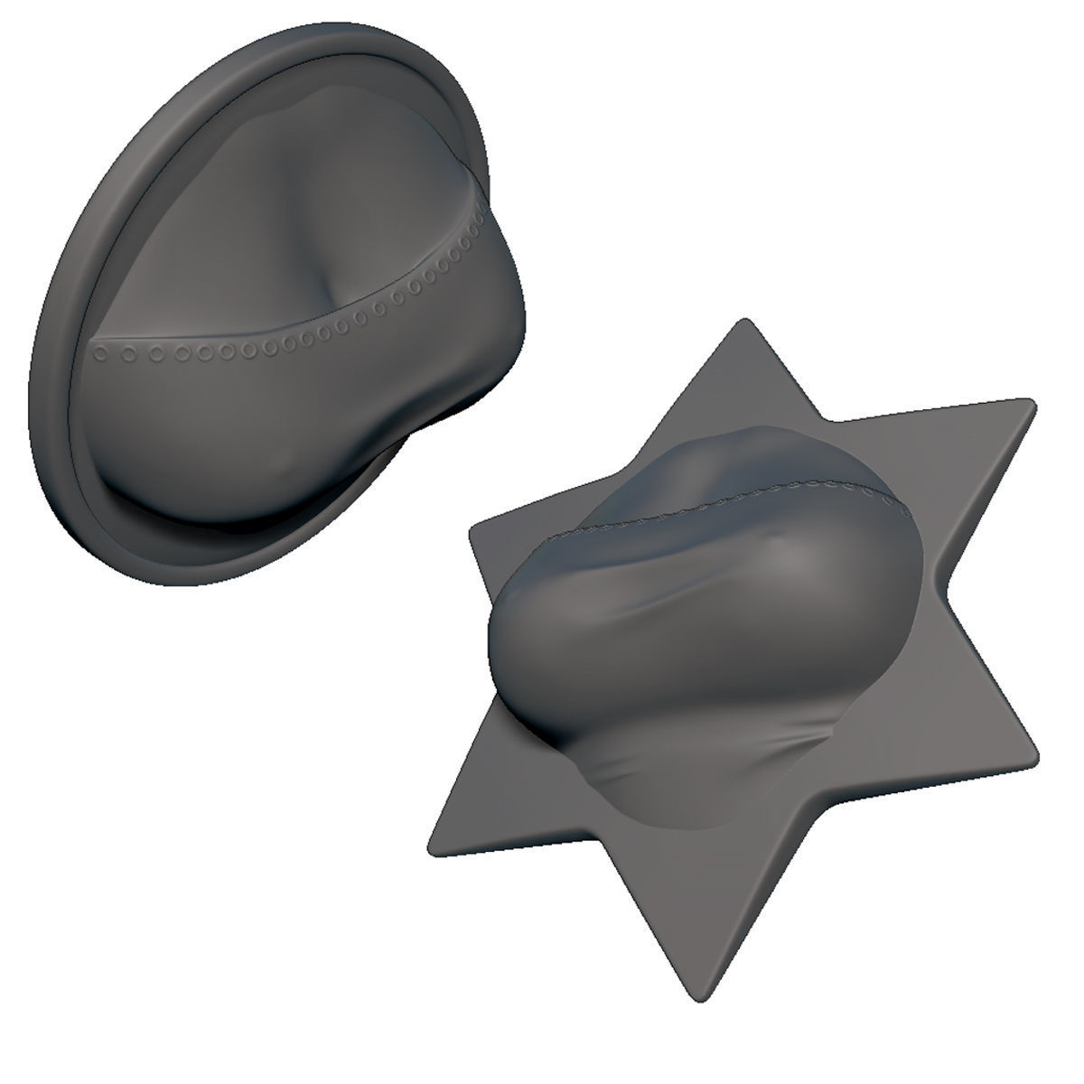 Cleavage Busty Tube Top Fridge Magnets set 3D print model_8