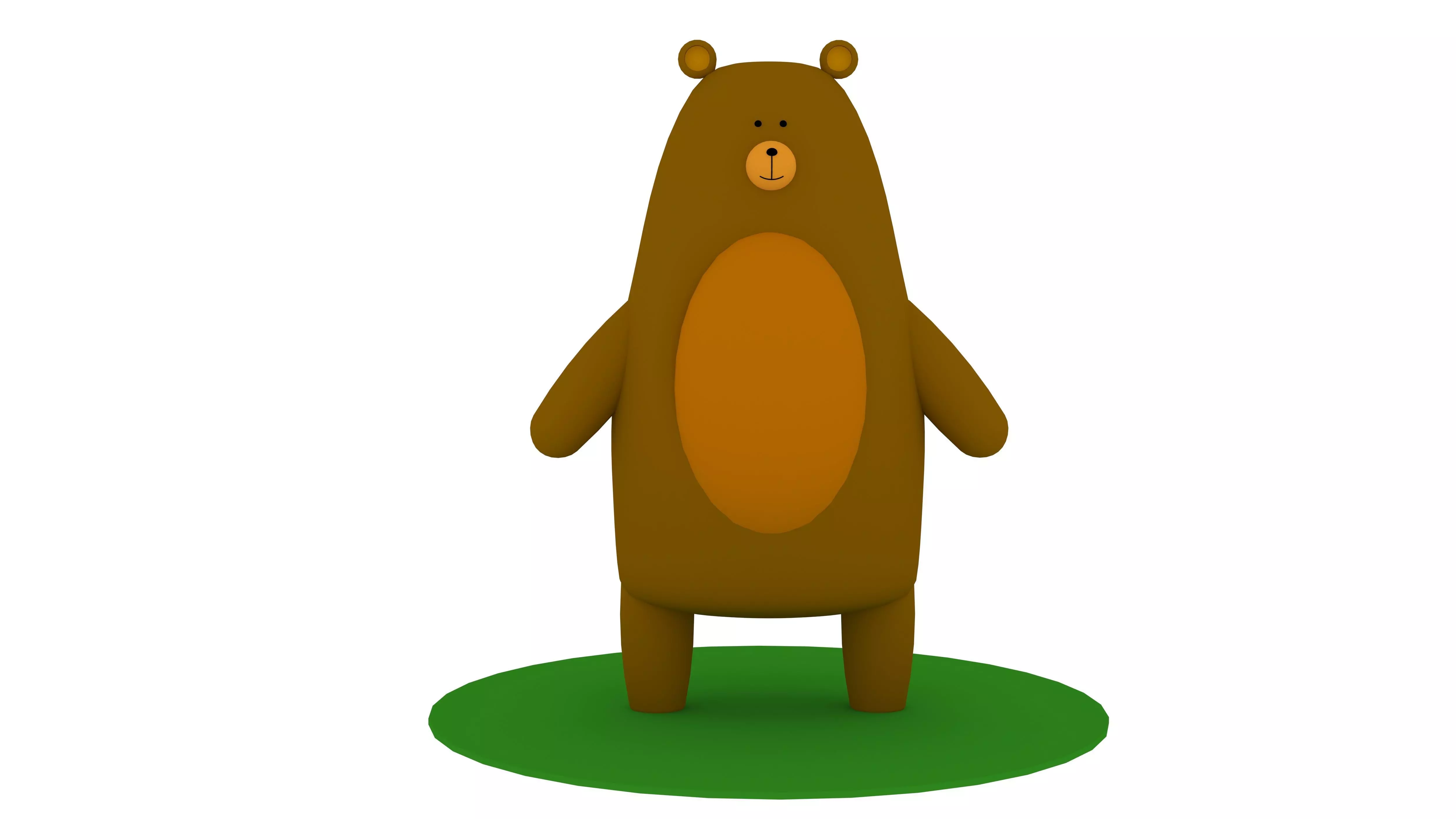 3D Teddy Bear Model 3D print model_0