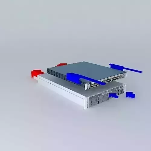Switch and Server Front to Back Air Flow 3D model