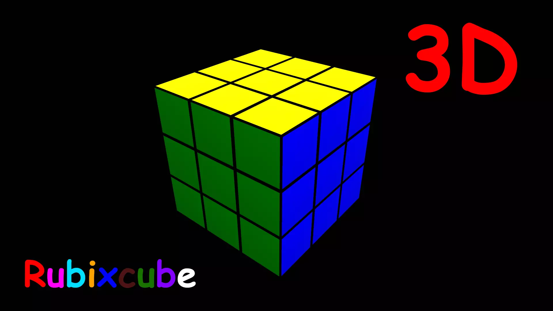 Rubixcube in 3d Free low-poly 3D model