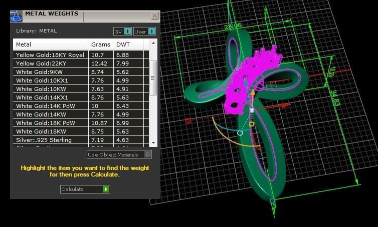 cross 5 stone pendant 3D print model_4