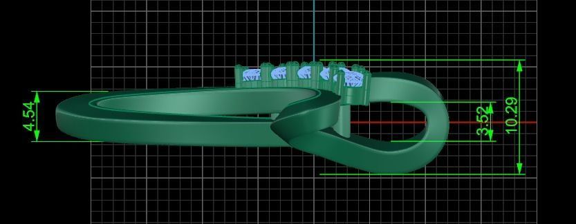 cross 5 stone pendant 3D print model_3