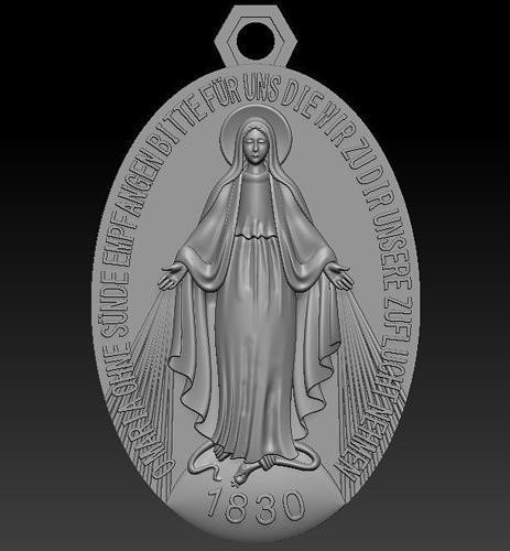 German Translate - Pendant Bunda Maria  3D print model