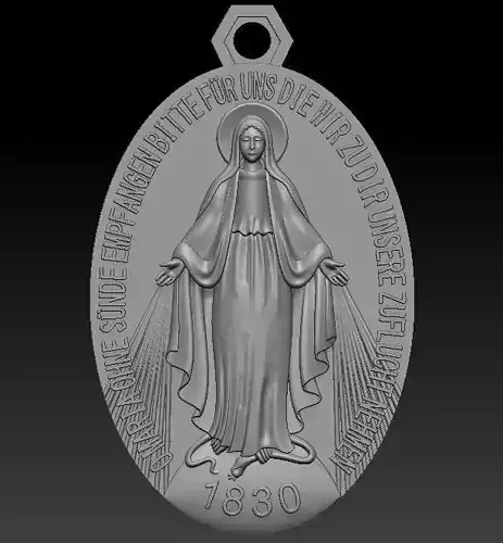 German Translate - Pendant Bunda Maria  3D print model