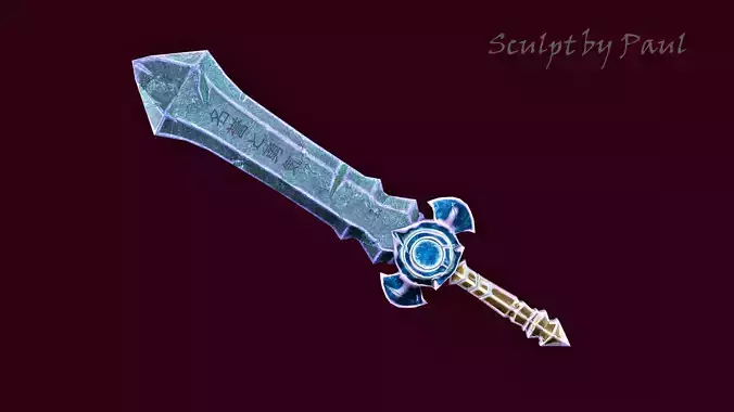 Stylized Sword low poly