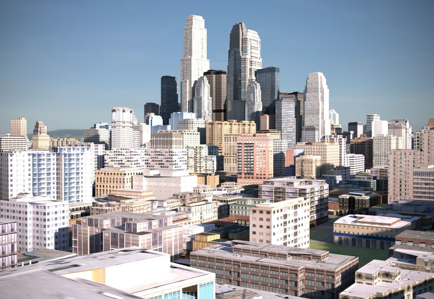 City 18 Low-poly 3D model_2