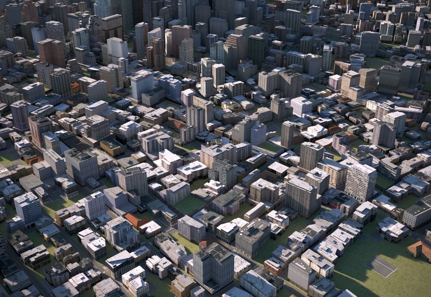 City 18 Low-poly 3D model_4