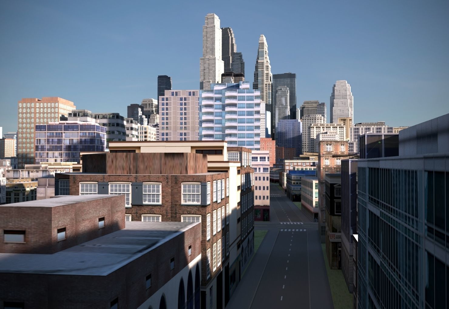 City 18 Low-poly 3D model_1