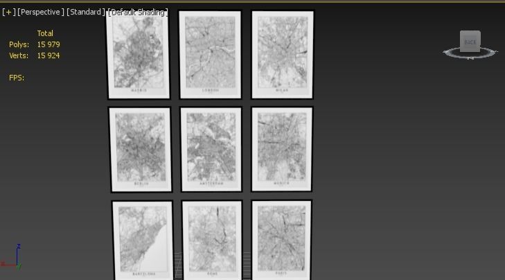 Posters City Maps Europe  3D model_3