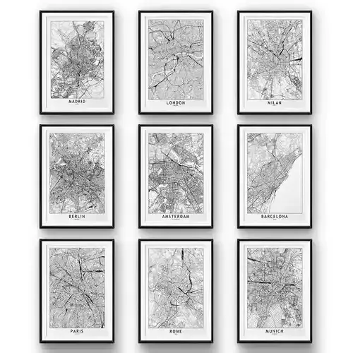 Posters City Maps Europe 
