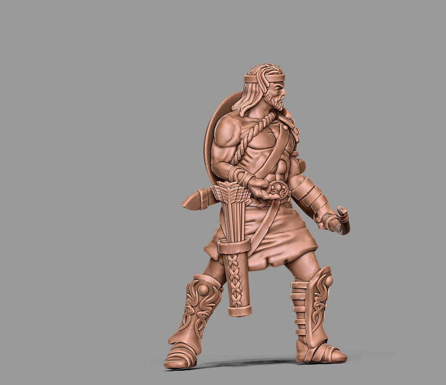 Greek Bowman - Ulysse archer 35 mm scale - 3D print model 3D print model_6
