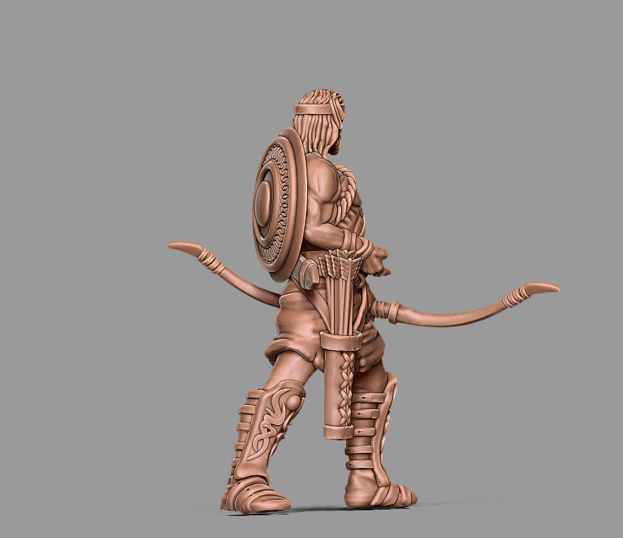 Greek Bowman - Ulysse archer 35 mm scale - 3D print model 3D print model_2