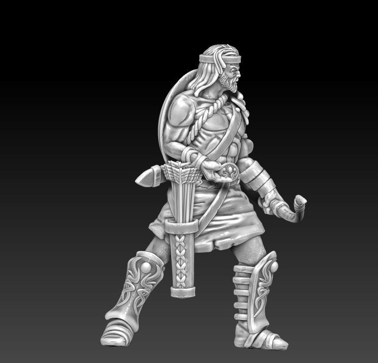 Greek Bowman - Ulysse archer 35 mm scale - 3D print model 3D print model_9
