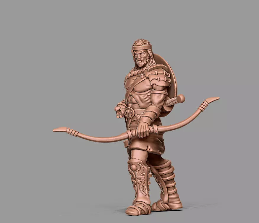 Greek Bowman - Ulysse archer 35 mm scale - 3D print model 3D print model_0