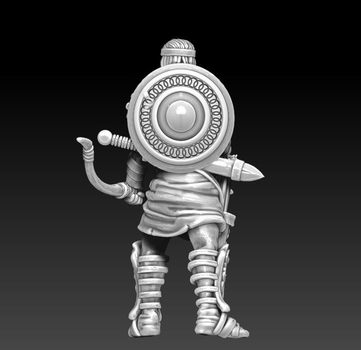Greek Bowman - Ulysse archer 35 mm scale - 3D print model 3D print model_11