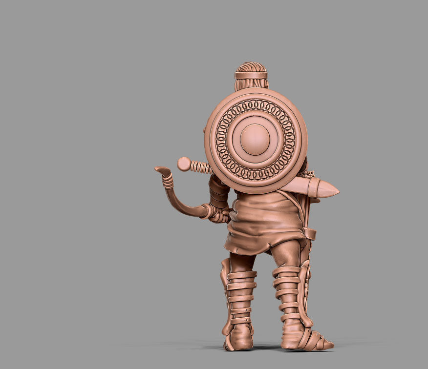 Greek Bowman - Ulysse archer 35 mm scale - 3D print model 3D print model_3