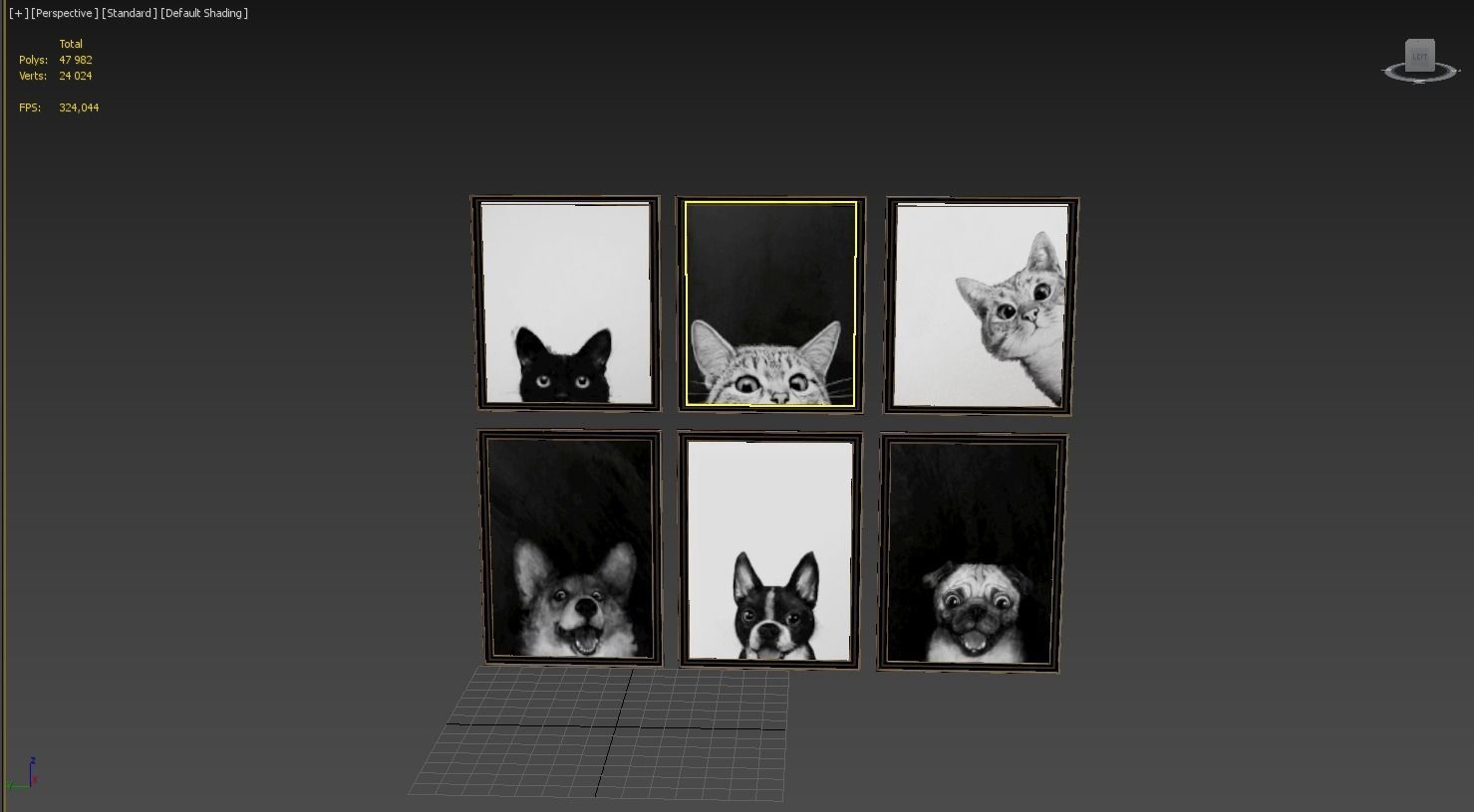 LAURA GRAVES BLACK AND WHITE 3D model_4