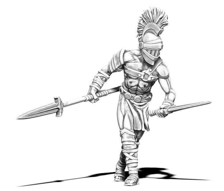 Gladiator - Asper 35mm scale - 3D print model 3D print model_7