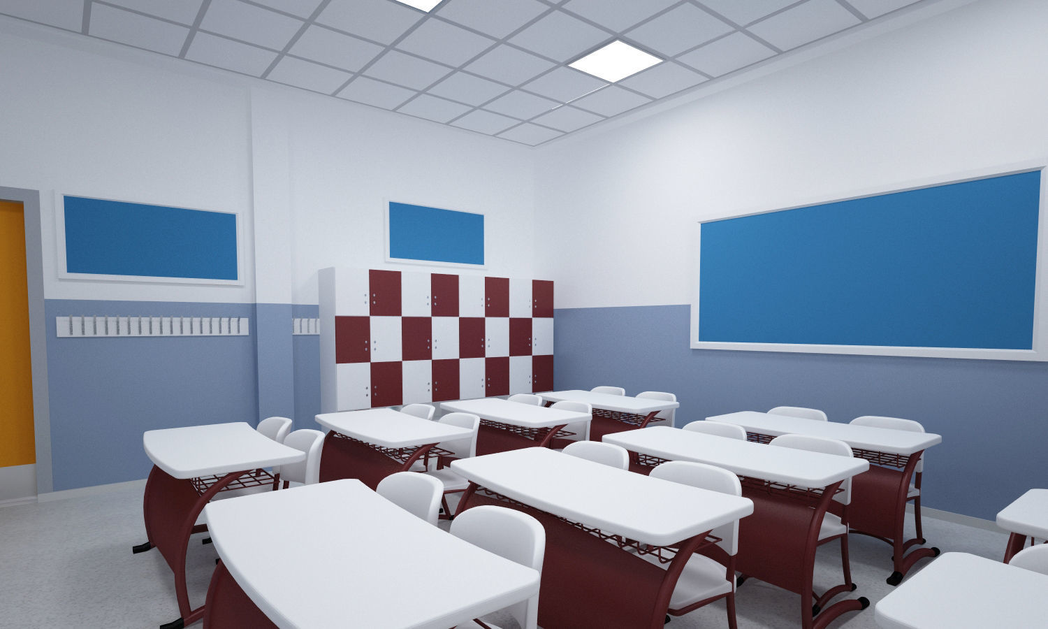 CLASSROOM SCENE 3D model_2