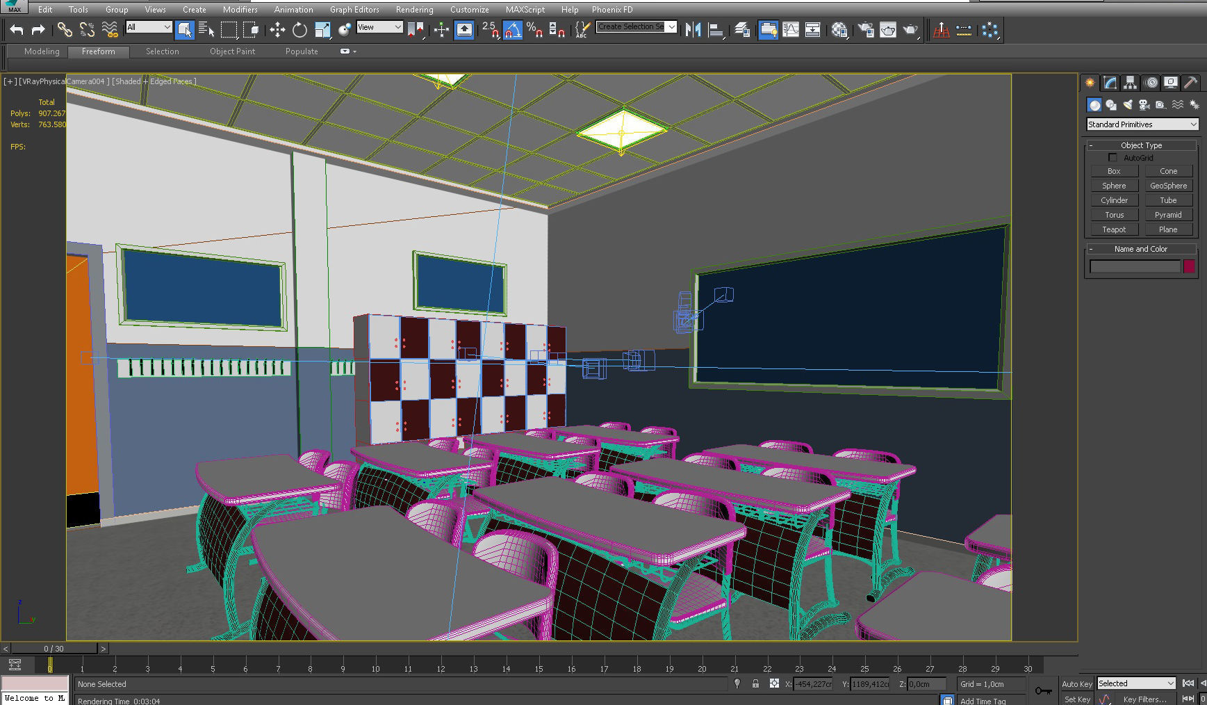 CLASSROOM SCENE 3D model_4