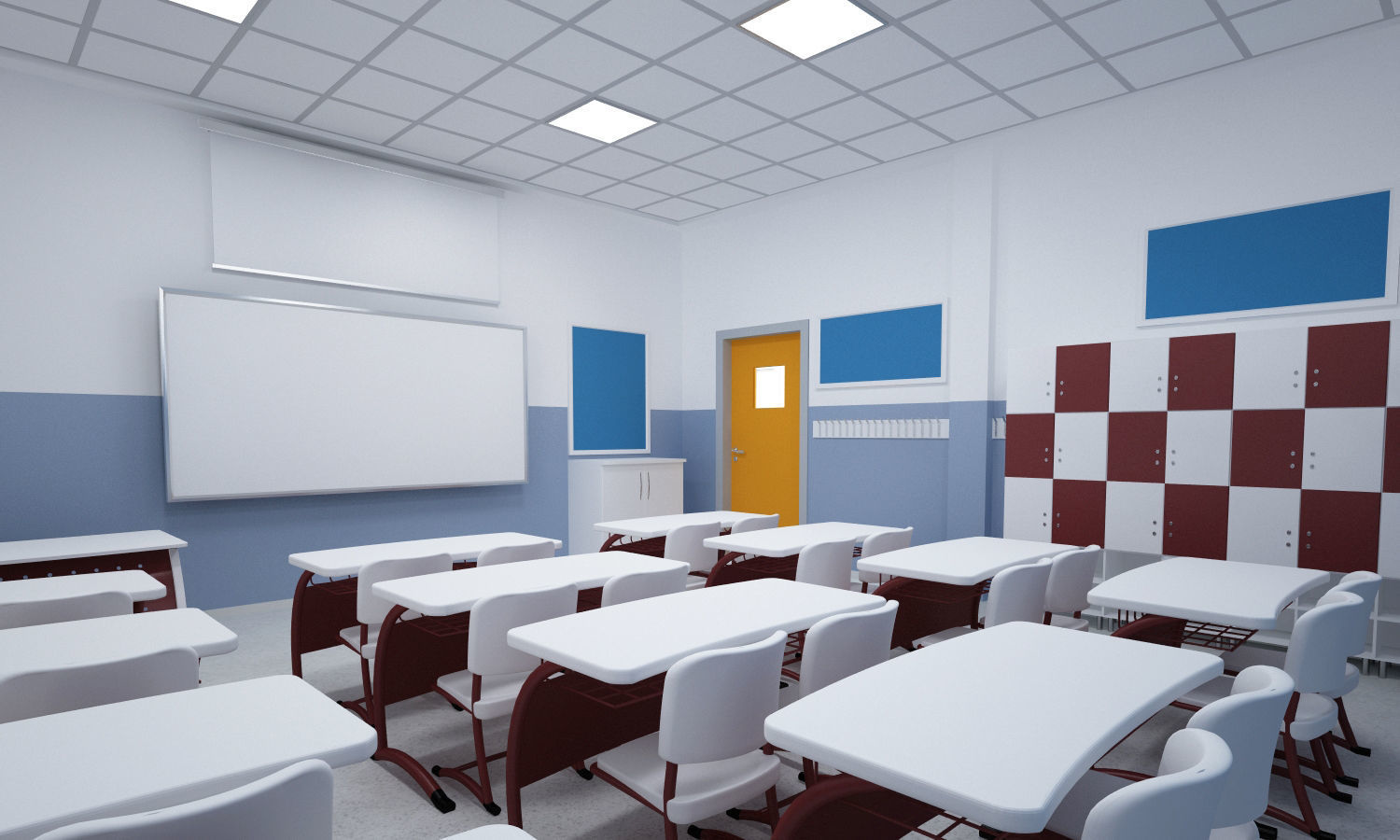 CLASSROOM SCENE 3D model_1