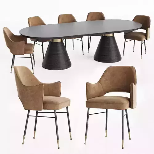 Dinning Set oval dining table