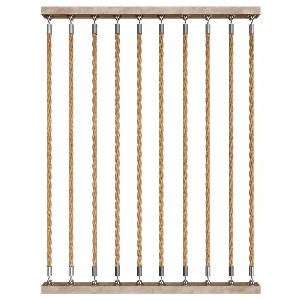 Wall rope decor 3D model_0