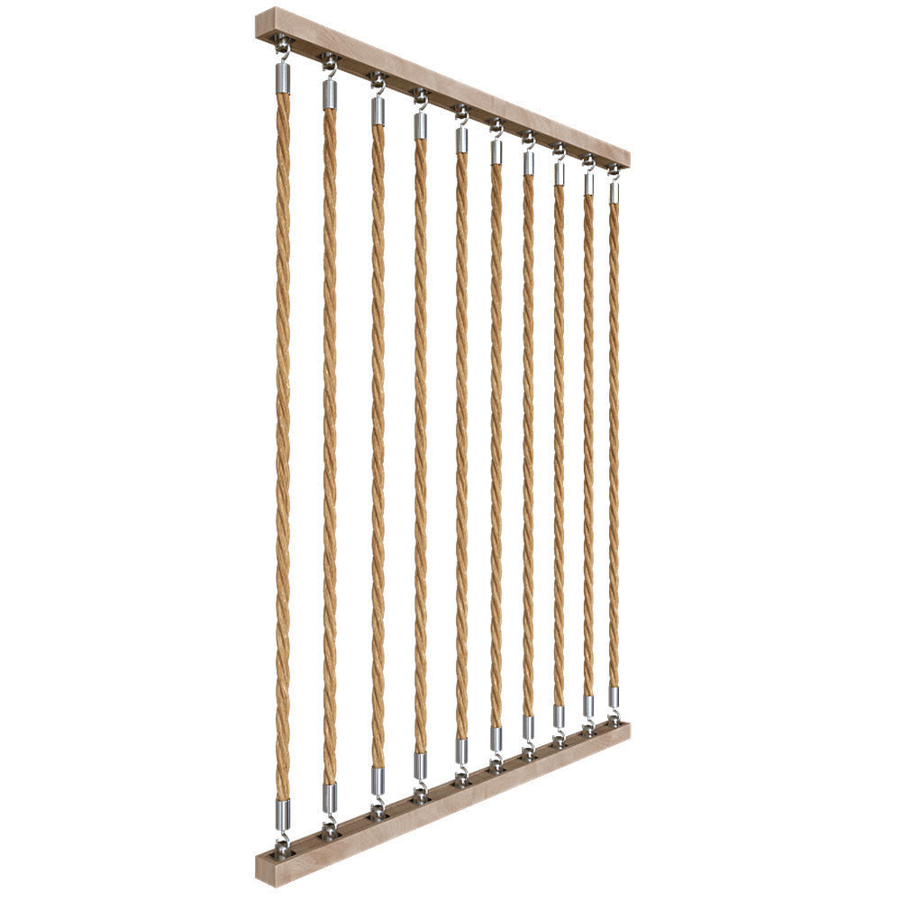 Wall rope decor 3D model_1