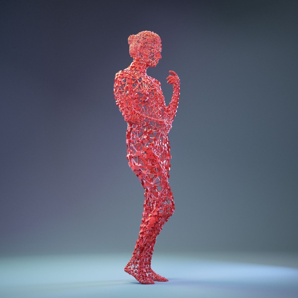 16 Abstract Cubist Female Statues 3D Model Collection_8