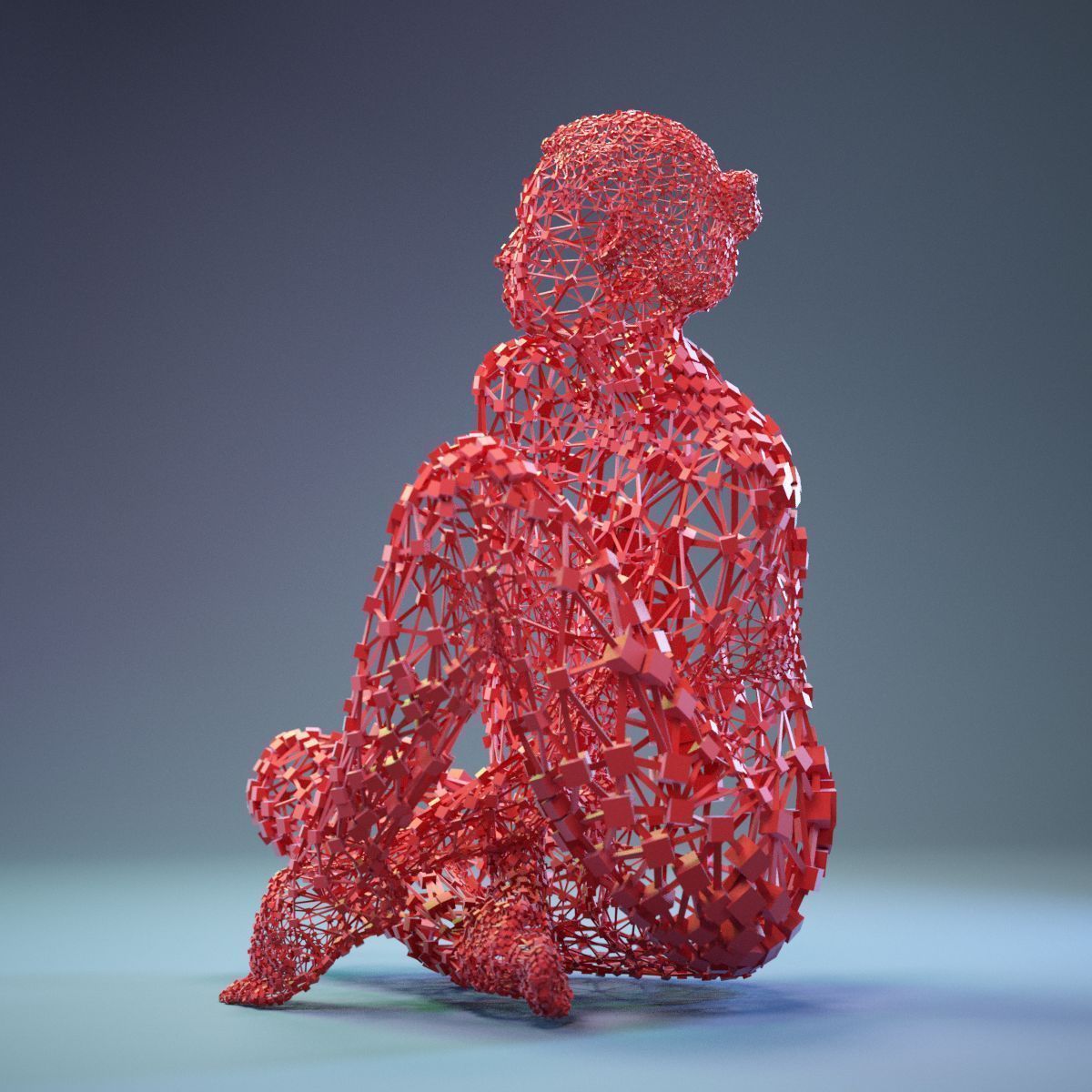 16 Abstract Cubist Female Statues 3D Model Collection_38