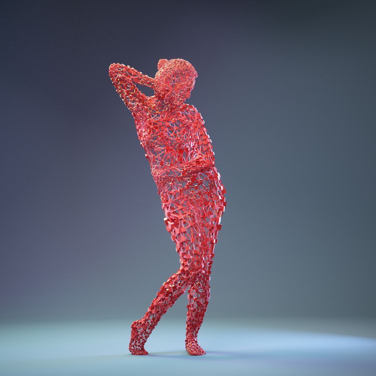 16 Abstract Cubist Female Statues 3D Model Collection_13