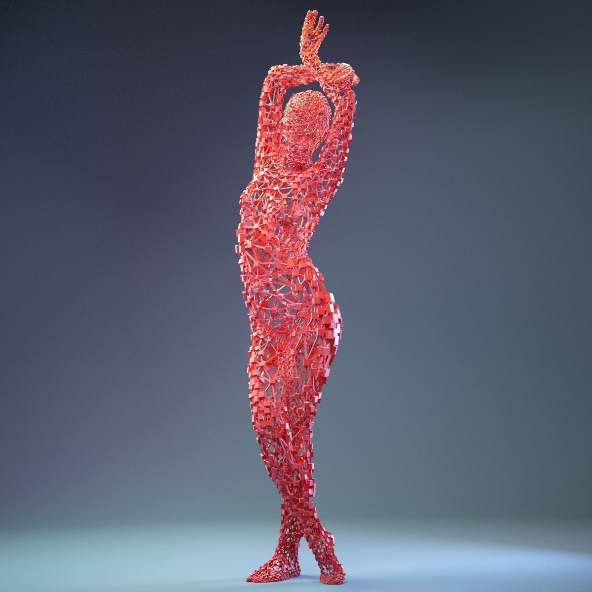 16 Abstract Cubist Female Statues 3D Model Collection_41
