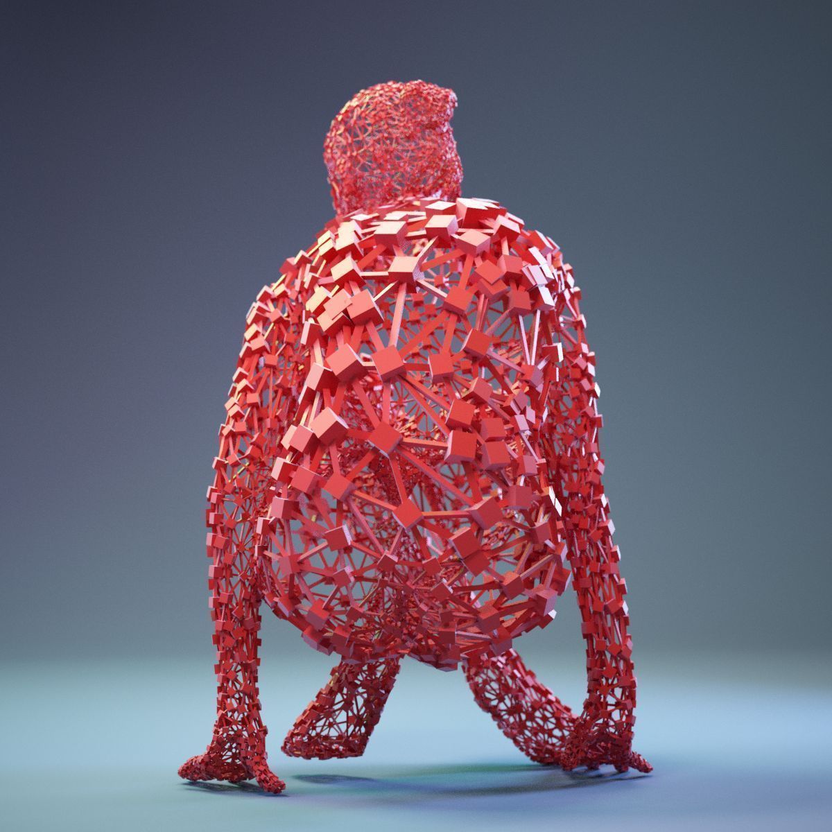 16 Abstract Cubist Female Statues 3D Model Collection_45