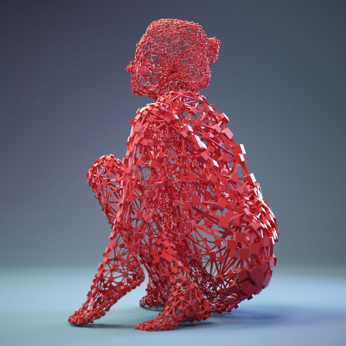 16 Abstract Cubist Female Statues 3D Model Collection_1