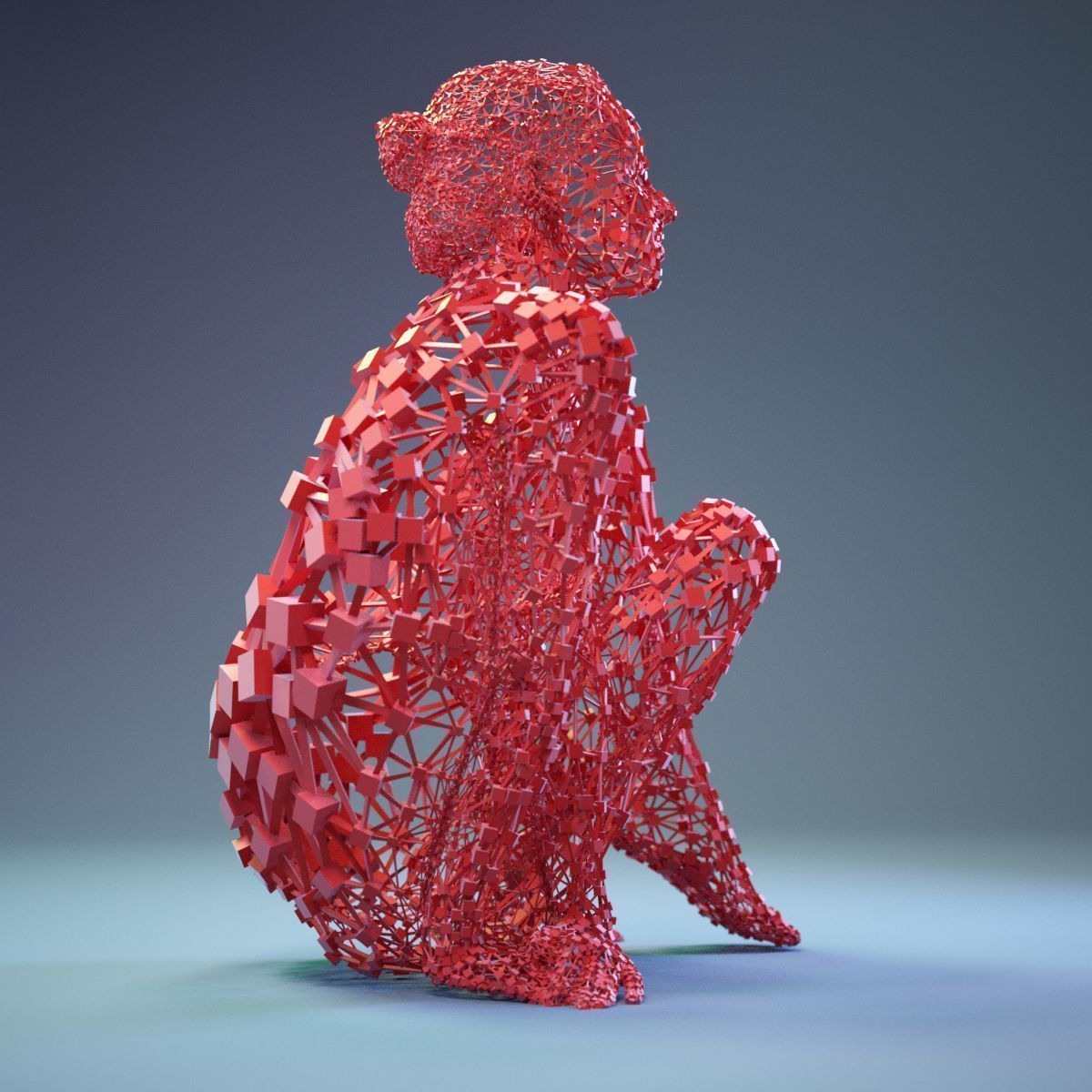16 Abstract Cubist Female Statues 3D Model Collection_31