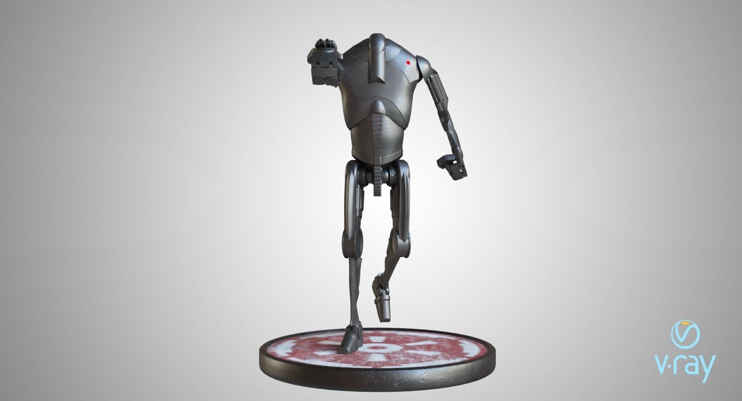 B2 Battle Droid Low-poly 3D model_16