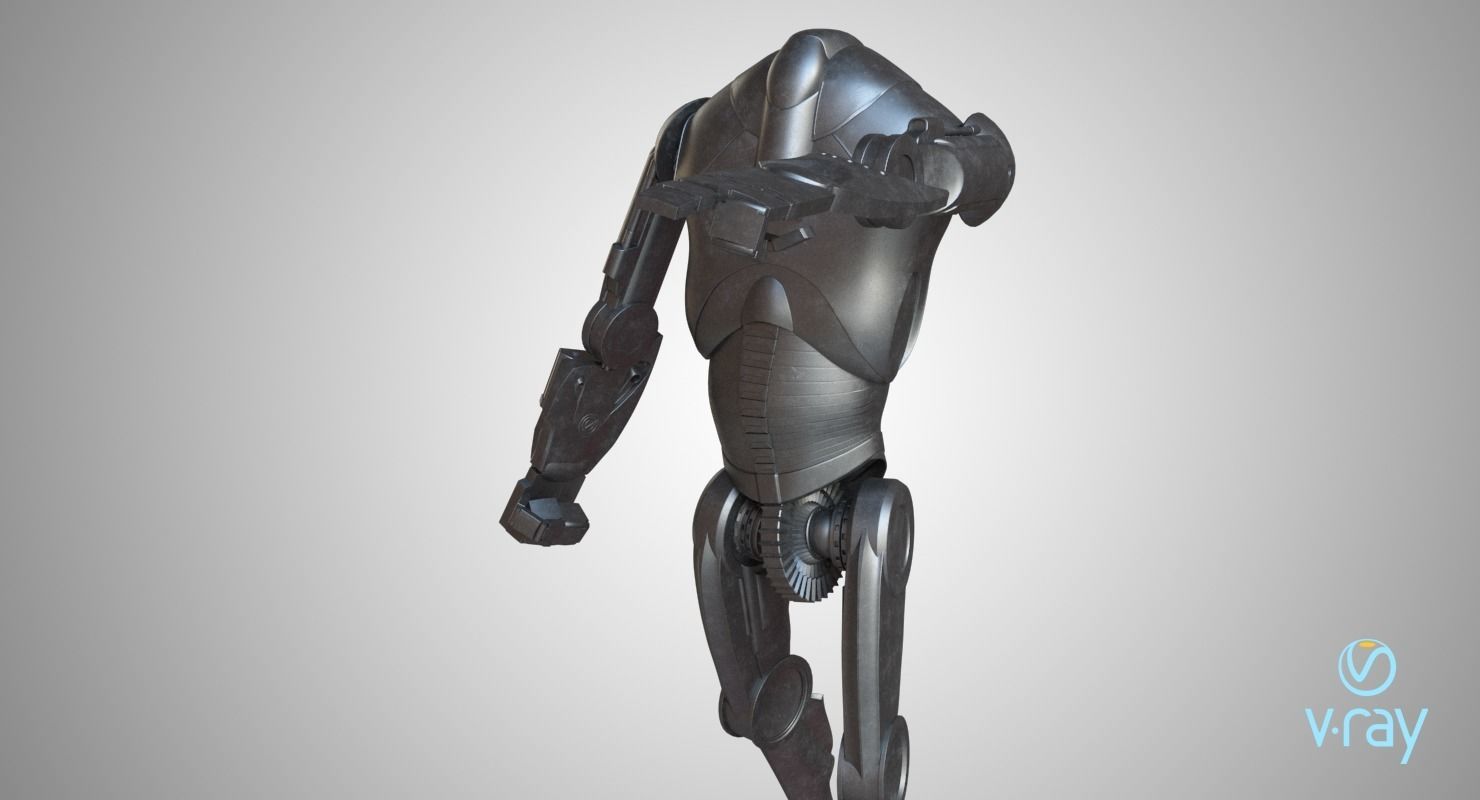 B2 Battle Droid Low-poly 3D model_10