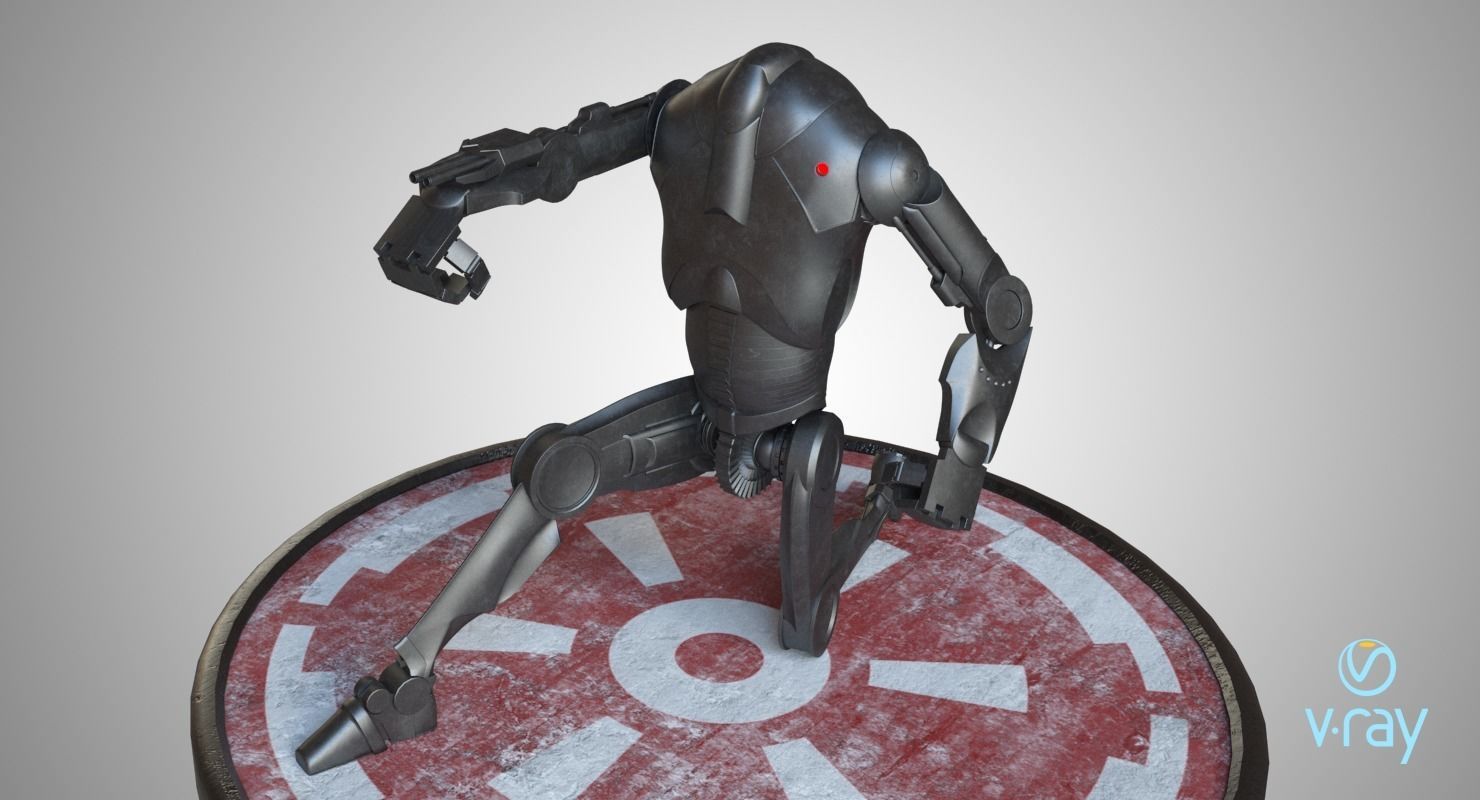 B2 Battle Droid Low-poly 3D model_19