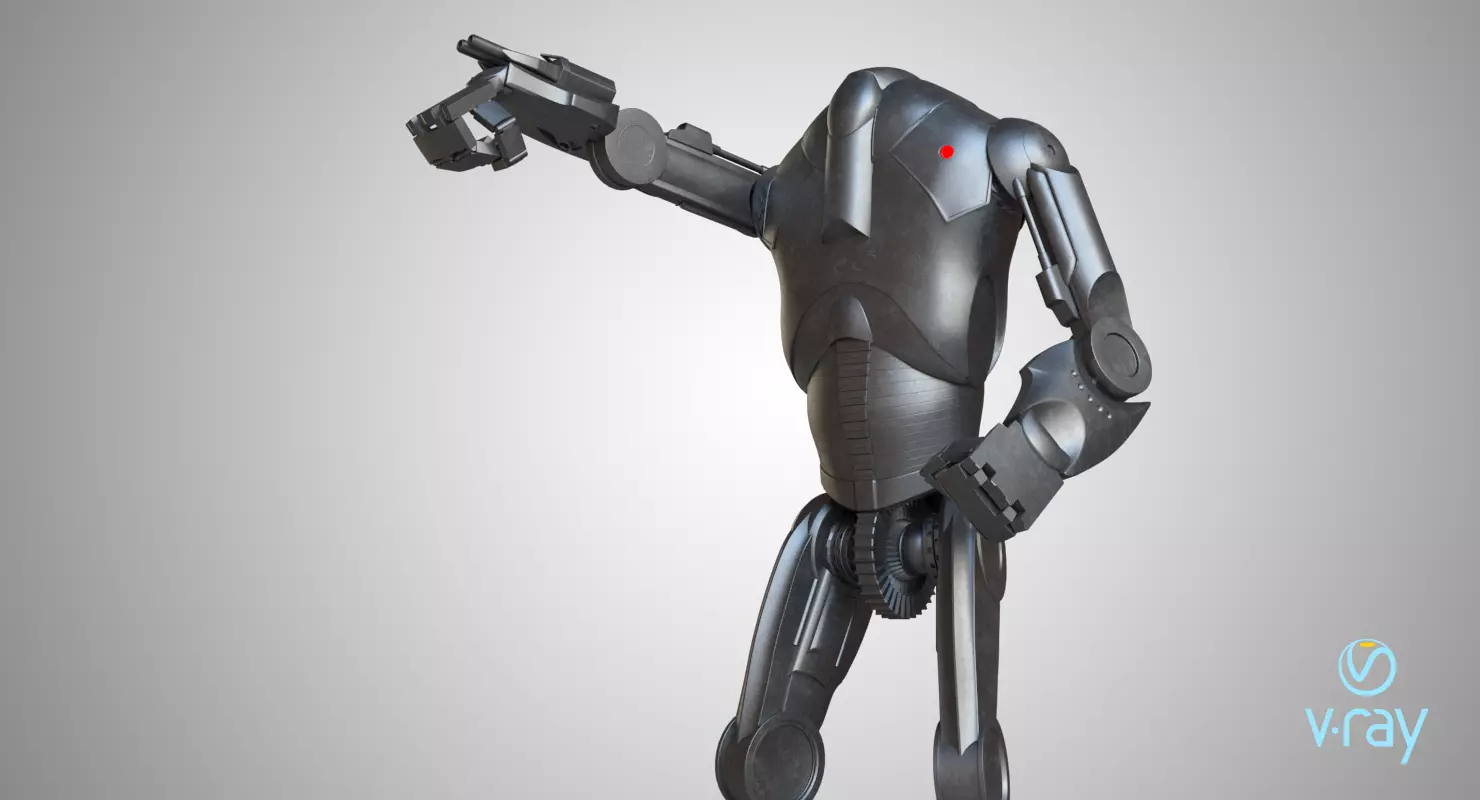 B2 Battle Droid Low-poly 3D model_0