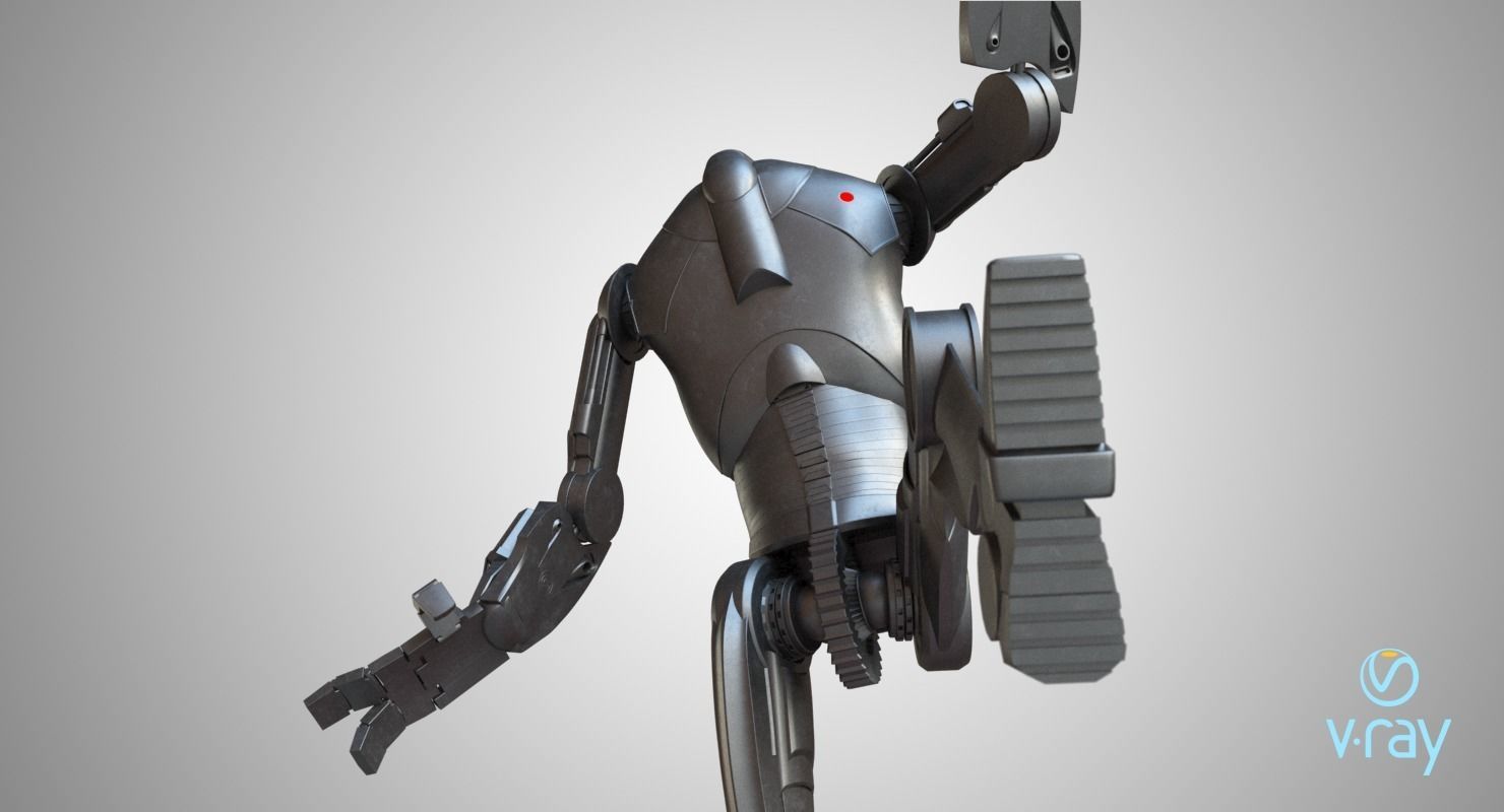 B2 Battle Droid Low-poly 3D model_6