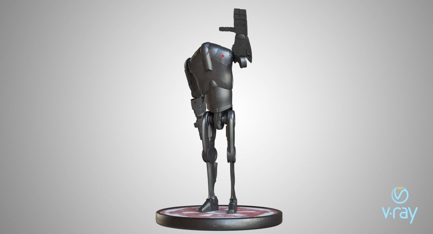 B2 Battle Droid Low-poly 3D model_12