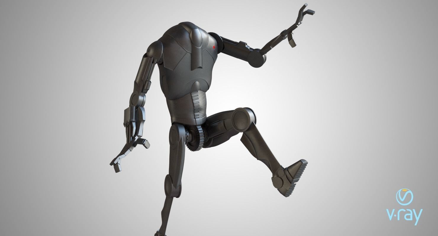 B2 Battle Droid Low-poly 3D model_7