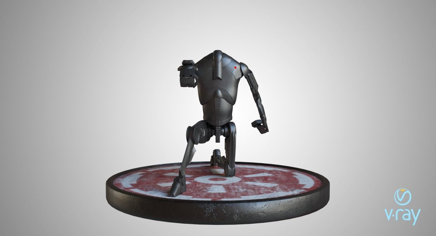 B2 Battle Droid Low-poly 3D model_17