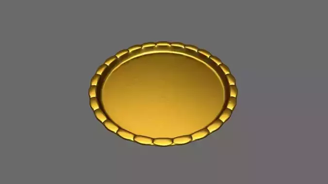 Round Gold Plate