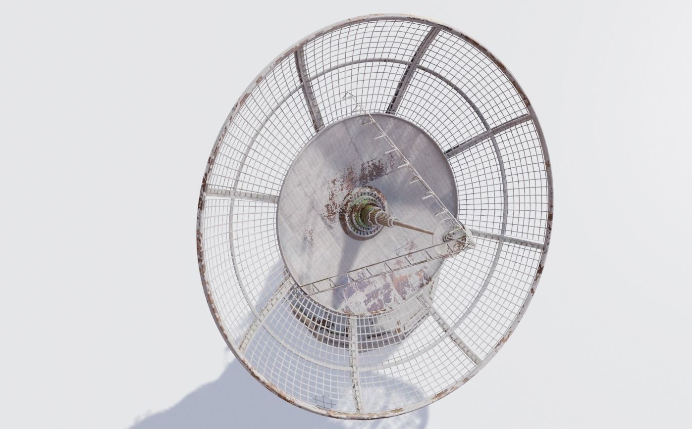 radio satelitte dish Low-poly 3D model_2
