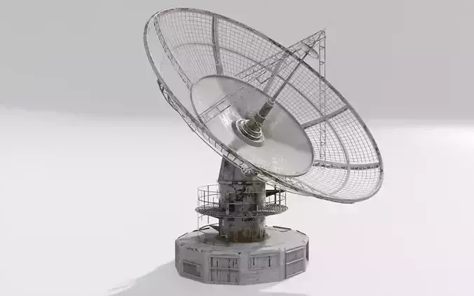 radio satelitte dish Low-poly 3D model