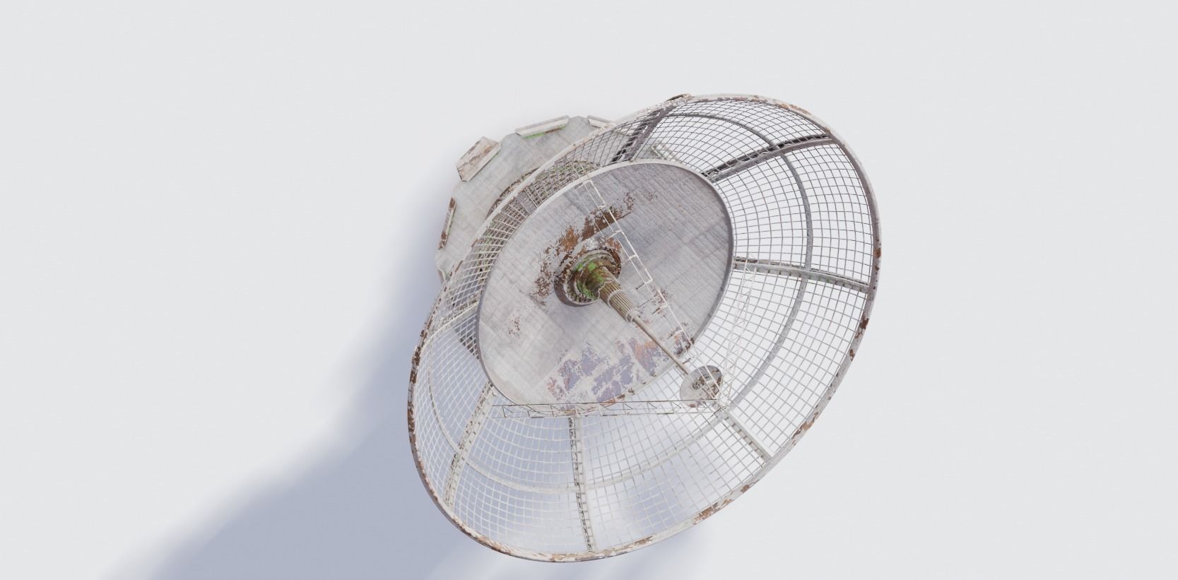 radio satelitte dish Low-poly 3D model_1