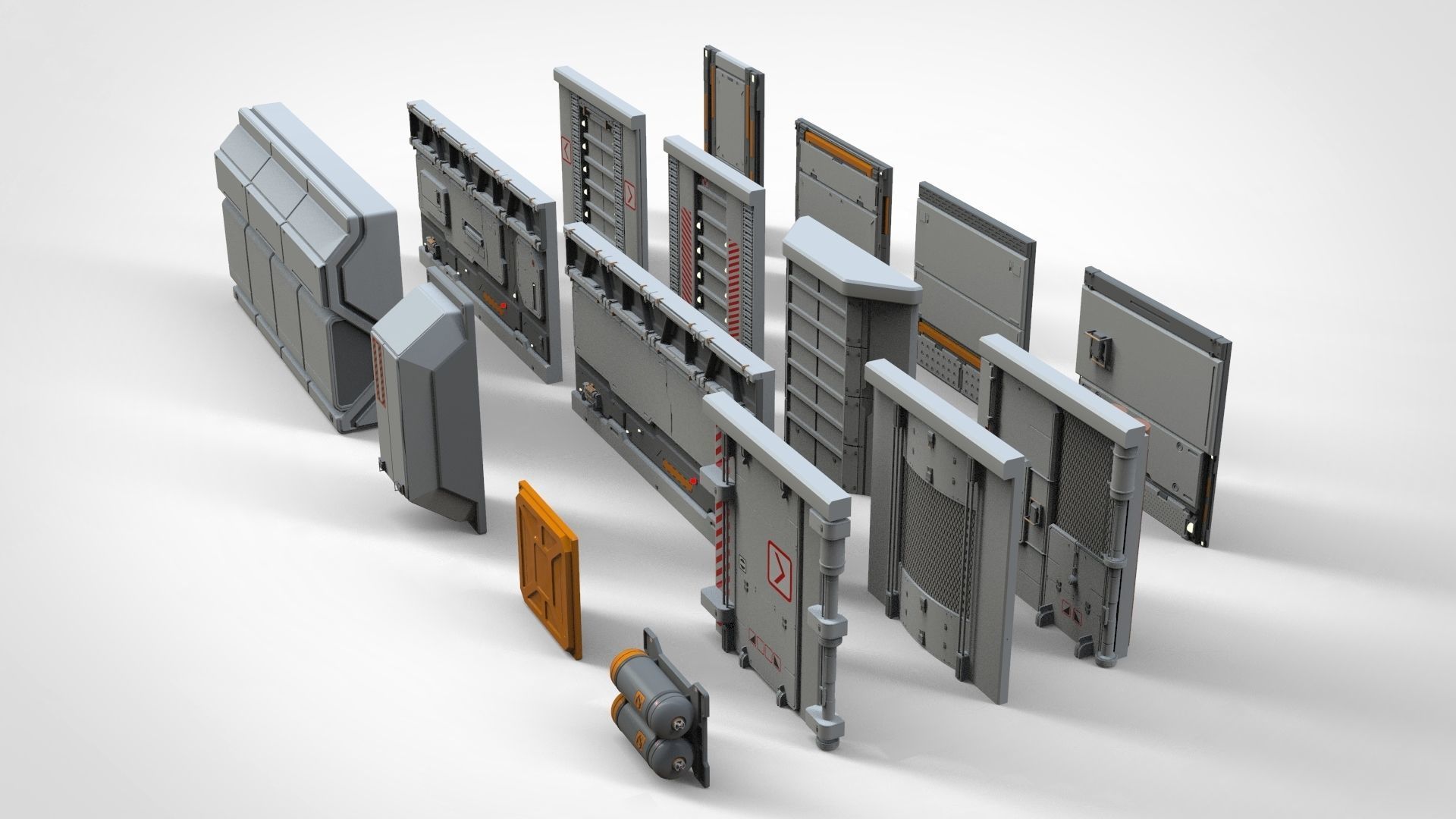 sci-fi Architecture kitbash 25 3D model_3