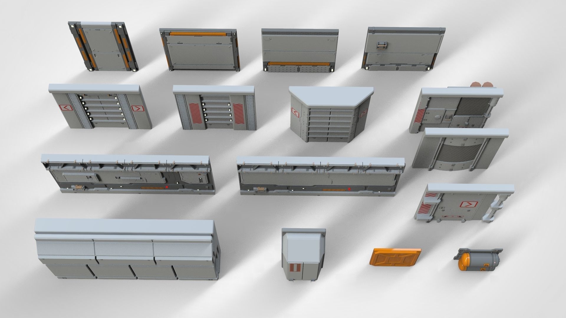 sci-fi Architecture kitbash 25 3D model_2